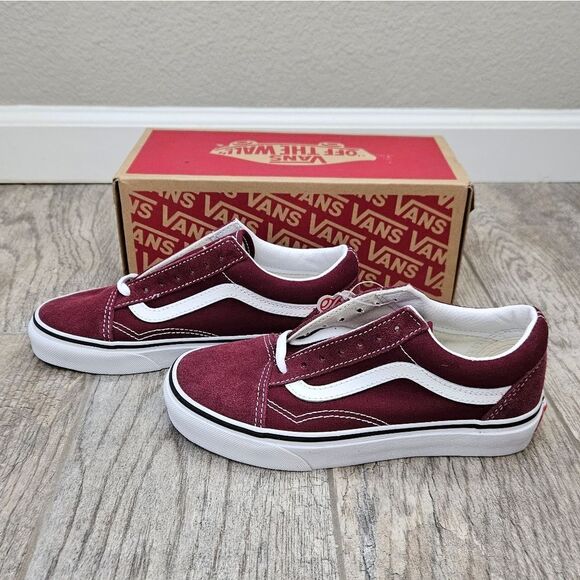Vans Old Skool Burgundy Sneakers Size 3.5 Men and 5 Women - Picture 4 of 12